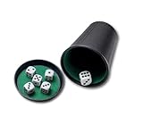 Noris Würfelbecher mit 6 Würfeln – vielseitiges Spielzubehör für Brett- und Würfelspiele – klassischer Becher für Kinder und Erwachsene – für unterwegs, Spielabende, Partys und Familienspiele