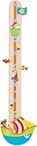 goki 60660 – Messlatte „Piraten, AHOI!“ aus Holz – Bunte Messleiste fürs Kinderzimmer, ca. 92 × 24 × 2,5 cm