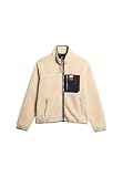 Superdry Herren Vintage Retro Borg Fleecejacke Hafer Beige L
