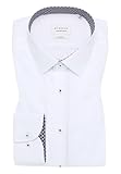 ETERNA Herren Langarm Hemd | Slim FIT | Weiß | Bügelfrei, Knitterfrei | Uni Popeline | Dynamic Cotton™ | 100% Baumwolle | Kentkragen mit Ausputz Gr. 41