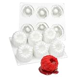 mostsom Silikon-Dessertform, 6 Mulden, Himbeer-Muster, Schokoladen-Mousse-Kuchenform, flexible Backform für Süßigkeiten, Gelee, Eiswürfel (B_ Himbeere)