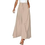 Hosenrock Damen Extra Lang Weite Bein Wickelhose Yoga Culottes Leicht Loungehose Weite Elegant Yoga Pants Culottes Große Größen Sommerhose Stoffhose
