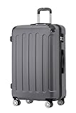 BEIBYE Hartschalen-Koffer Trolley Rollkoffer Reisekoffer Handgepäck 4 Rollen (M-L-XL-Set) (Dark Grey, L)
