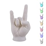 VERDOBA Deko LED Rock-Faust Akku Lampe - Metal Hand Zimmer Dekoration mit wechselnden RGB Farben - Dekoration Wohnzimmer - ca. 31 x 52 x 24 cm