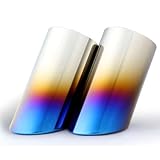 Auspuff Endrohr Für VW Für Käfer 2012-2020 2Pcs Edelstahl Auspuffrohr Schalldämpfer Endrohr Schalldämpfer Spitze Hinten Schwanz Kehle(2Pcs B)