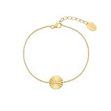 s.Oliver Armband 925 Sterling Silber Damen Armschmuck, mit Zirkonia synth., 17+3 cm, Gold, Kommt in Schmuck Geschenk Box, 2031438