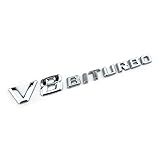 V8 Biturbo Schriftzug 3D Emblem Logo G63 S63 SL63 CL63 C63 CLS63 AMG (Chrom.)