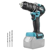 AUTOJARE Akku Schlagbohrschrauber Kompatibel mit Makita 18V 13MM Bürstenloser Bohrschrauber 35+3 Drehmomentstufen 90 N.m 2 einstellbare Stufen Akkuschrauber mit 3 zubehör (ohne Akku)