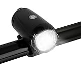 Opard Fahrradlicht Vorne, StVZO Zugelassen, USB Fahrradbeleuchtung, 2 Licht-Modi IPX4 Wasserdicht, Fahrradlampe Vorne für Nachtfahrer, Radfahren und Camping(Schwarz)