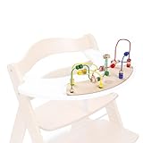 hauck Play Moving, Water Animals - Motorikschleife ab 12 Monaten Kompatibel mit Play Tray Spielbrett für Alpha+, Beta+ und Arketa Holzhochstuhl, Baby Holz Spielzeug Fördert Auge Hand Koordination