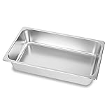 vertes GN Behälter 1/1 Gastro Norm Gastronorm (Edelstahl, 100mm Tief, Hygienisch, Rostfrei, Kratzfest, Temperaturbeständig von -40° bis +300°C, für Bain Marie und Vielseitigen Einsatz in Gastronomie)