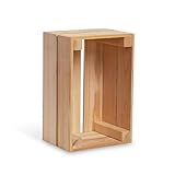 PINEEA Holzkiste Klein - Weinkisten Holz - Deko Holzkisten - Weinkiste Holzbox – Obstkiste Vintage – Kiste Natur 30x20x15