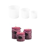 YRIHJIXQ Kleine GrößeKerzenform Silikon Kerzenformen zum Gießen Silikonformen Kerzen Stumpenkerzen Silikonkappen mit 3 Stück