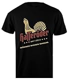 Hasseroder Baumwolle Herren T-Shirt Schwarz Herren
