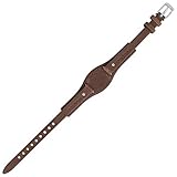 Fossil Uhrenarmband 8mm Leder Braun Silber - JR-1334 | LB-JR1334