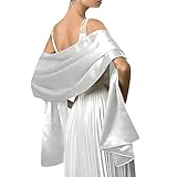 LumiSyne Damen Satin Chiffon Festlich Stola Schal Einfarbiger Leichter Schalverpackung Für Braut Brautjungfer Hochzeit Abendkleid Abschlussball