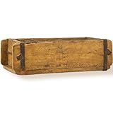 MC-Trend Ziegelsteinform aus Holz – rustikale Holzkiste zum Bepflanzen – Altholz Blumenkasten – Backsteinform mit Metallbeschlägen – jedes Stück ein Unikat – Holz Zieglform