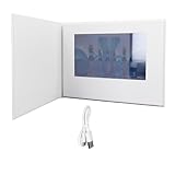 ciciglow Video-Grußkarte, 7-Zoll-IPS-Bildschirm, Elektronische Videobroschüre mit 8 Ω, 2 W-Lautsprecher, 4 GB Speicher, Touchscreen, Leere HD-Videokarte für Geburtstagswerbung