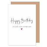 Edition Seidel Premium Geburtstagskarte mit Umschlag. Glückwunschkarte Grußkarte Karte Geburtstag Happy Birthday Mann Frau love of my life Herz (G3709 SW025)