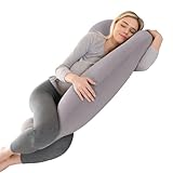 SHANNA Memory Foam Schwangerschaftskissen zum Schlafen, neues Upgrade Ganzkörper-Mutterschaftskissen für Erwachsene, Stillkissen, Unterstützung Rücken, Bauch, Hüfte für Schwangere mit abnehmbarem