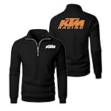 Bluxir Sweatshirt Jacke Herren K.T.M, Hoody Sweatshirt für Sportbekleidung, Kapuzenpullover Geburtstagsgeschenk für Männer, Baseball(Black,M)
