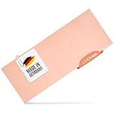 Langlauf Schuhbedarf® Punzierleder XXL großer Lederzuschnitt, Blankleder, Dickleder, Punzierleder 250mm x 600mm vegetabil gegerbte Rindleder, Vollrindleder,Sattlerleder (Lederstärke 1,7-2,0mm)