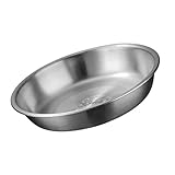 HEMOTON Flach Schüsseln Salat Schalen: Platten Tellern für Salat Pasta Suppe Obst Metall Schüsseln 20Cm