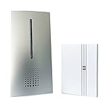 Heidemann Funkgong-Set HX Connect (Sender+Empfänger, Lautstärke 4-stufig einstellbar bis 90 dB, mit optischen Rufsignal, Reichweite ca. 100 m, Türklingel, Türgong) 70836