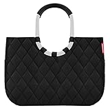 reisenthel loopshopper L – Stabile Tasche mit praktischen Fächern aus recycelten PET-Flaschen – Charmantes und wasserabweisendes Design, Farbe:rhombus black