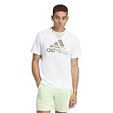 adidas Herren Camo Badge of Sport Graphic Tee T-Shirt, White, L