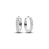 PANDORA Timeless Funkelnde Huggie Ohrringe aus Sterling Silber mit Zirkonia, 293015C01