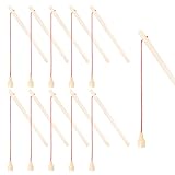 Sixfolo 10 Stück Magnetische Angelrute Kinder Magnet Angelspiel aus Holz Hölzerne Magnetisches Fischerspiel Angeln Kinder Spielzeug mit Magnet für Jungen und Mädchen