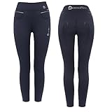 Cavallo Liz Grip Damen Reithose Winter Reitleggings schwarz, Größe:40