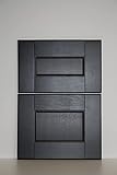 IKEA Ramsjö Schubladenfront für Unterschrank 40x47 cm - Faktum Küche - bestehend aus 2 Schubladen - Schwarzbraun