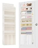 TAHAVICE Tür Organizer Hängend mit 5 Fächern, 1 großem Fassungsvermögen Caddy & 10 Seitentaschen, Wickeltasche Hängeorganizer für Babyzimmer, Tür Hängeregal Aufbewahrung für Badezimmer, Kinderzimmer