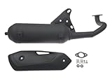Auspuffanlage passend für Malaguti Centro Ciak F10, Cat F12 Phantom, F15 Firefox 50 – Originalgetreu, leise, leichte Leistungssteigerung, E-Prüfzeichen