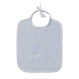 Möve Stars Lätzchen, Silver, 29 x 34 cm