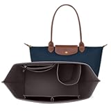 ZOLGINAH Taschen Organizer für Longchamp Le Pliage, Handtaschen Organizer aus Filz, mit Multifunktionalen Taschen Großes Fassungsvermögen Dunkelgrau M