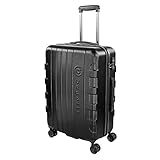bugatti Galatea Hartschalenkoffer 66x47x26,5 cm - 65L, 4 Rollen mit TSA Zahlenschloss, schwarz
