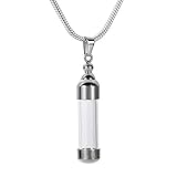 LLSJF Memorial Urne Kette Mit Anhänger Memorial Anhänger Urne Urnen Halskette Mit Bestattungsanhänger Aus Edelstahl Für Die Feuerbestattung