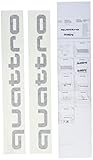Audi 4G0064317Y9B Original quattro Dekorfolie quattro Schriftzug Schwarz