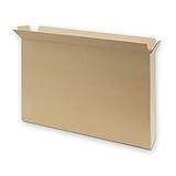 10x Faltkarton Karton Fefco0203 flache Verpackung 720x50x530 mm stabil einwellig Karton Kalenderverpackung Alternative zu Kartonumschlag