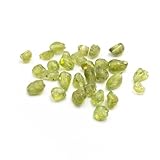 Vintageparts Peridot Nuggets natur – 5–8 x 5 mm | 5 g Edelsteinperlen mit 1 mm Fädelloch | Für DIY-Schmuck & Heilsteinprojekte