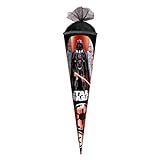 ROTH Schultüte groß Star Wars 85 cm - Folie, 6-eckig, Tüllverschluss, ROT(H)-Spitze - Zuckertüte Star Wars Schulanfang