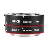 Meike MK-RF-AF1 13mm + 18mm Metall AF Vollrahmen Makro Extension Tube Adapter Ring Kit für Canon EOS-R Series Kameras Canon RF Mount Kameras EOS-R EOS-RP