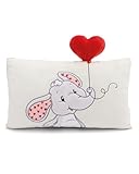 NICI Kissen Love Elefant 43x25cm beige - Flauschiges Kuscheltierkissen für Jungen, Mädchen, Babys und Kuscheltierliebhaber: ideal für Zuhause, Kindergarten oder unterwegs