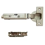 GRASS Tiomos 110° Möbelband mit Dämpfung (3 Bohrbilder zur Auswahl). Topfband, Scharnier (Bohrabstand 45mm, 6064 B), inkl. gerade Montageplatte