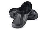 ESTRO Gummi Clogs Gefüttert Damen - Garten Clogs Herren Gartenschuhe Gefüttert Herren Gartenclogs Damen A12 (41, Schwarz)