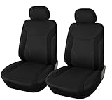 Upgrade4cars Auto-Sitzbezüge Vordersitze Schwarz | Auto-Sitzschoner Set Universal für Fahrersitz & Beifahrer | Auto-Zubehör Innenraum