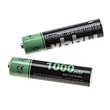 vhbw Akkus AAA, 2 Stück kompatibel mit AVM Fritz!Fon C3 - Akkuzellen, 1000 mAh, 1,2 V, NiMH